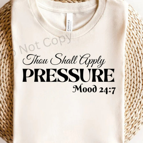 Thou shall apply pressure Gildan Crewneck T-Shirt